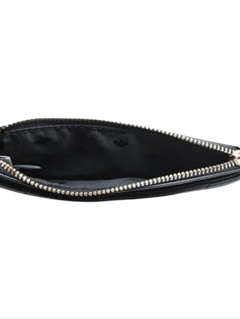 kate spade black quilted zip card wallet with gold-tone logo - Picture 3 of 3